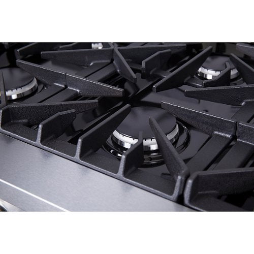 Forno Appliances - 36 in. Wide 6 Burner Cossato Built-In Gas Cooktop with Sealed Burners and LP Conversion Kit - Stainless Steel
