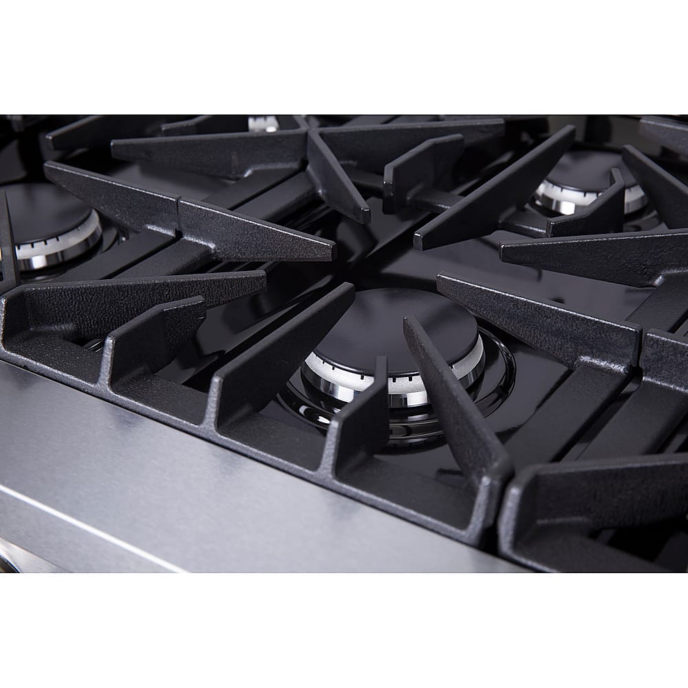 Forno Appliances - 36 in. Wide 6 Burner Cossato Built-In Gas Cooktop with Sealed Burners and LP Conversion Kit - Stainless Steel