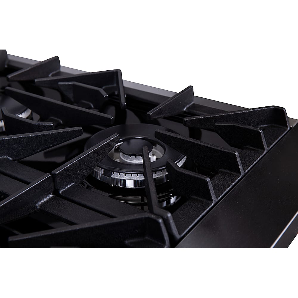 Forno Appliances - 36 in. Wide 6 Burner Cossato Built-In Gas Cooktop with Sealed Burners and LP Conversion Kit - Stainless Steel