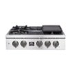 Forno Appliances - 30 in. Wide 5 Burner Spezia Built-In Gas Cooktop with Brass Burners and LP Conversion Kit - Stainless Steel
