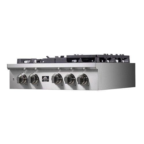 Forno Appliances - 30 in. Wide 5 Burner Spezia Built-In Gas Cooktop with Brass Burners and LP Conversion Kit - Stainless Steel