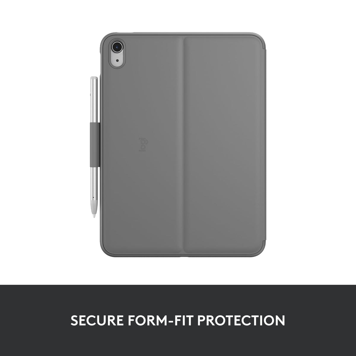 Logitech - Slim Folio Keyboard Case for Apple iPad - Latest Model A16 chip and iPad 10th Gen with Integrated Bluetooth Keyboard - Oxford Gray