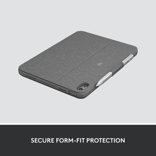Logitech - Combo Touch Keyboard and Trackpad Case for Apple iPad - Latest Model A16 chip and iPad 10th Gen with Detachable Keyboard - Oxford Gray