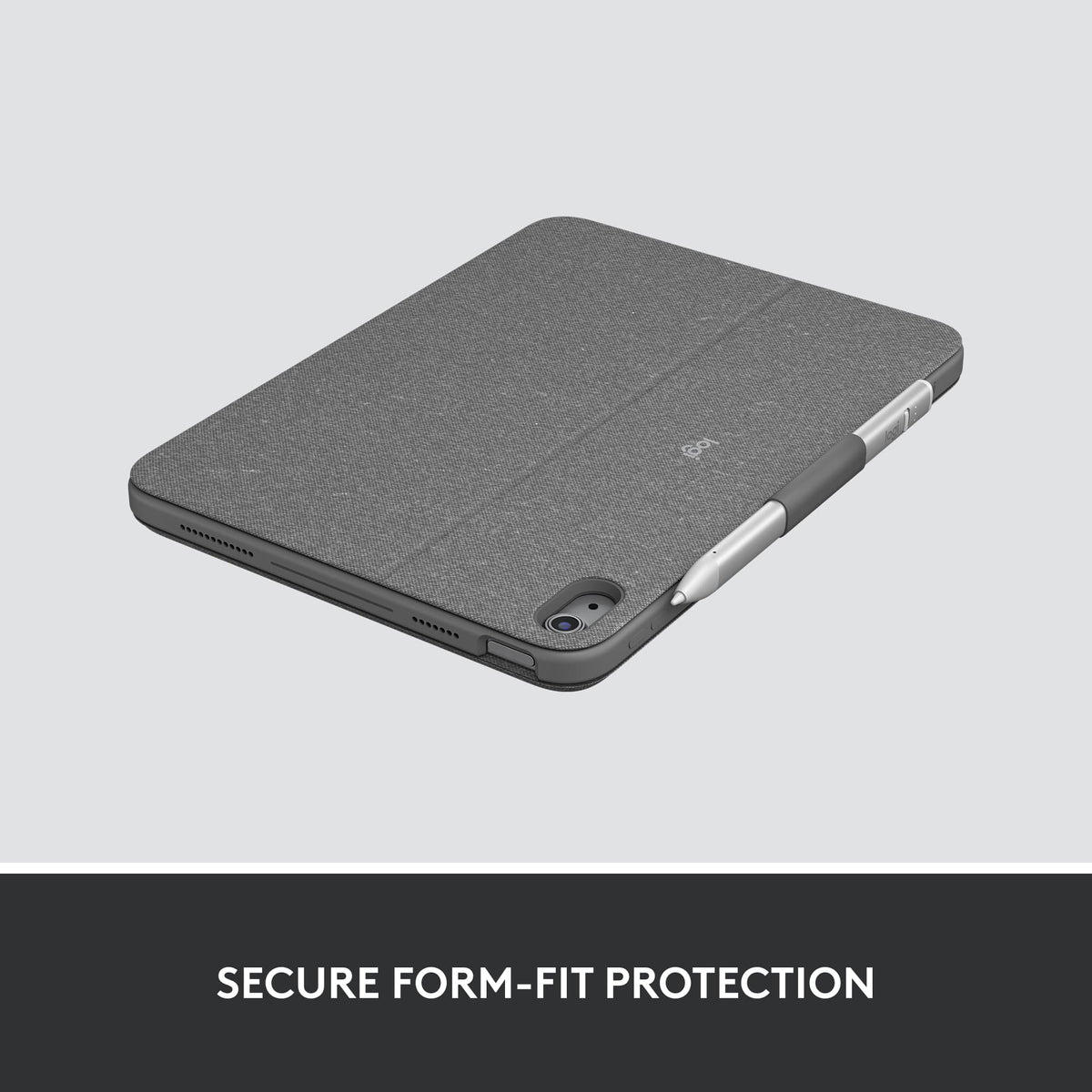 Logitech - Combo Touch Keyboard and Trackpad Case for Apple iPad - Latest Model A16 chip and iPad 10th Gen with Detachable Keyboard - Oxford Gray
