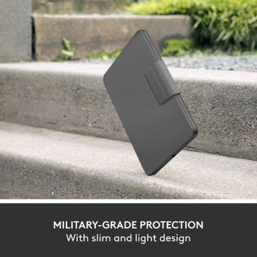 Logitech - Rugged Folio Keyboard Case for Apple iPad - Latest Model A16 chip and iPad 10th Gen with Spill-proof Keyboard - Oxford Gray