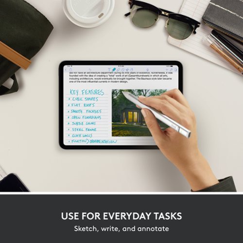Logitech - Crayon Digital Pencil for All Apple iPads (2018 releases and later) with USB-C ports - Silver