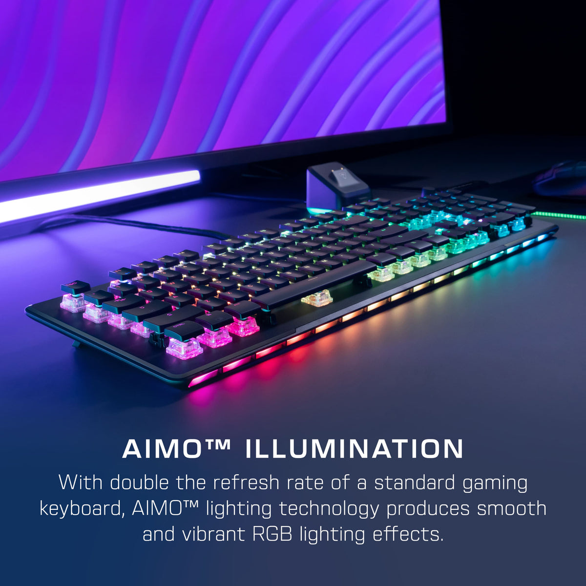 Turtle Beach - Vulcan II Max Full-size Wired Mechanical TITAN Switch Gaming Keyboard with RGB lighting and palm rest for PC - Black