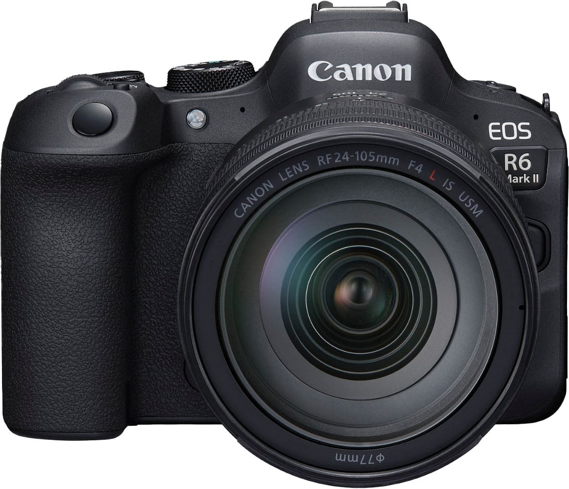 Canon - EOS R6 Mark II Mirrorless Camera with RF24-105mm f/4L IS USM Lens - Black