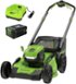 Greenworks - 80-Volt 21-Inch Self-Propelled Lawn Mower with 4.0Ah Battery and Charger - Green