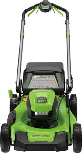 Greenworks - 80-Volt 21-Inch Self-Propelled Lawn Mower with 4.0Ah Battery and Charger - Green