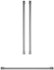 Monogram - Statement Collection Handle Kit for Select Refrigerators - Silver