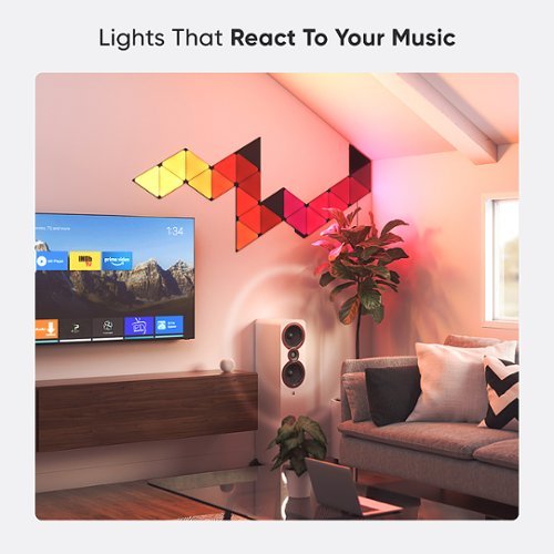 Nanoleaf - Shapes Ultra Black Triangles Expansion Pack (3 Panels) - Multicolor