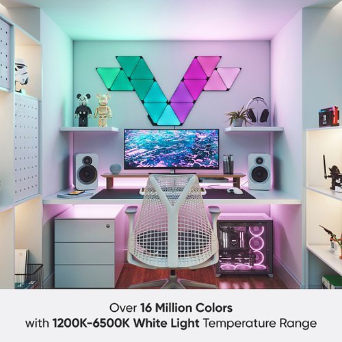 Nanoleaf - Shapes Ultra Black Triangles Expansion Pack (3 Panels) - Multicolor