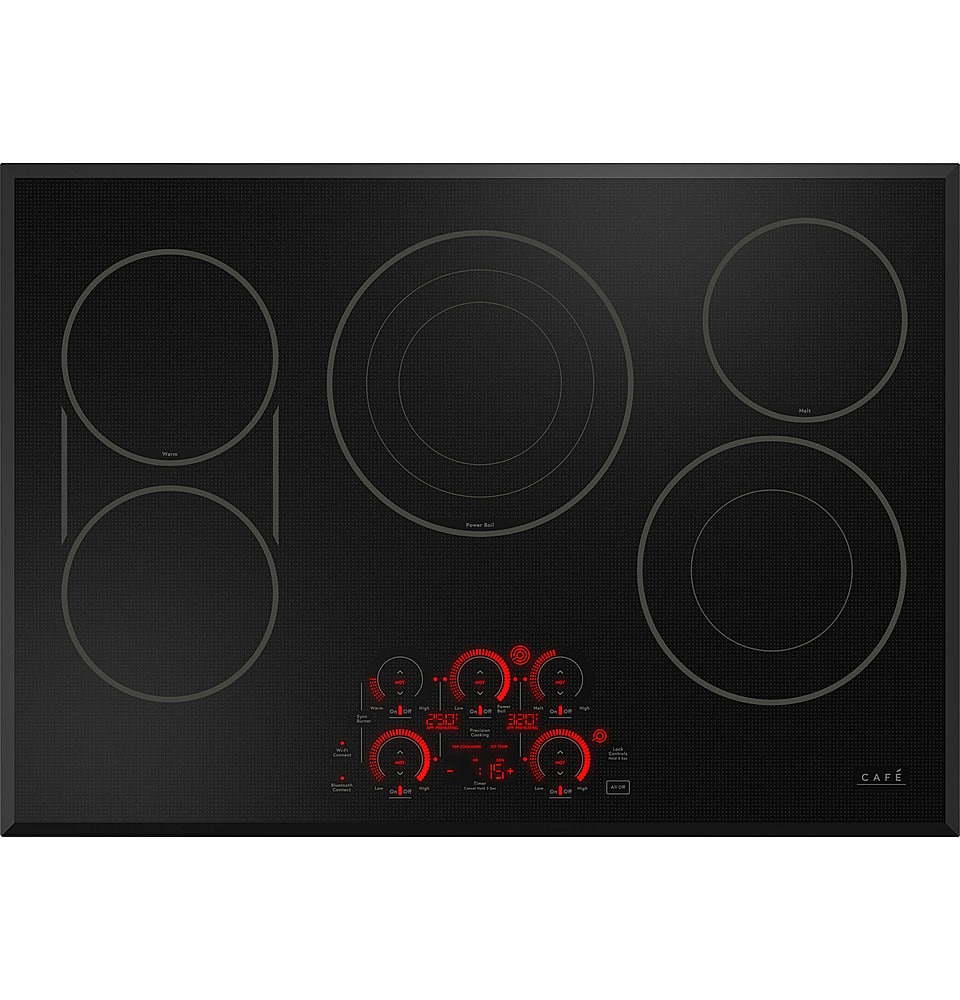 Café - 30" Electric Built In Cooktop, Customizable - Black
