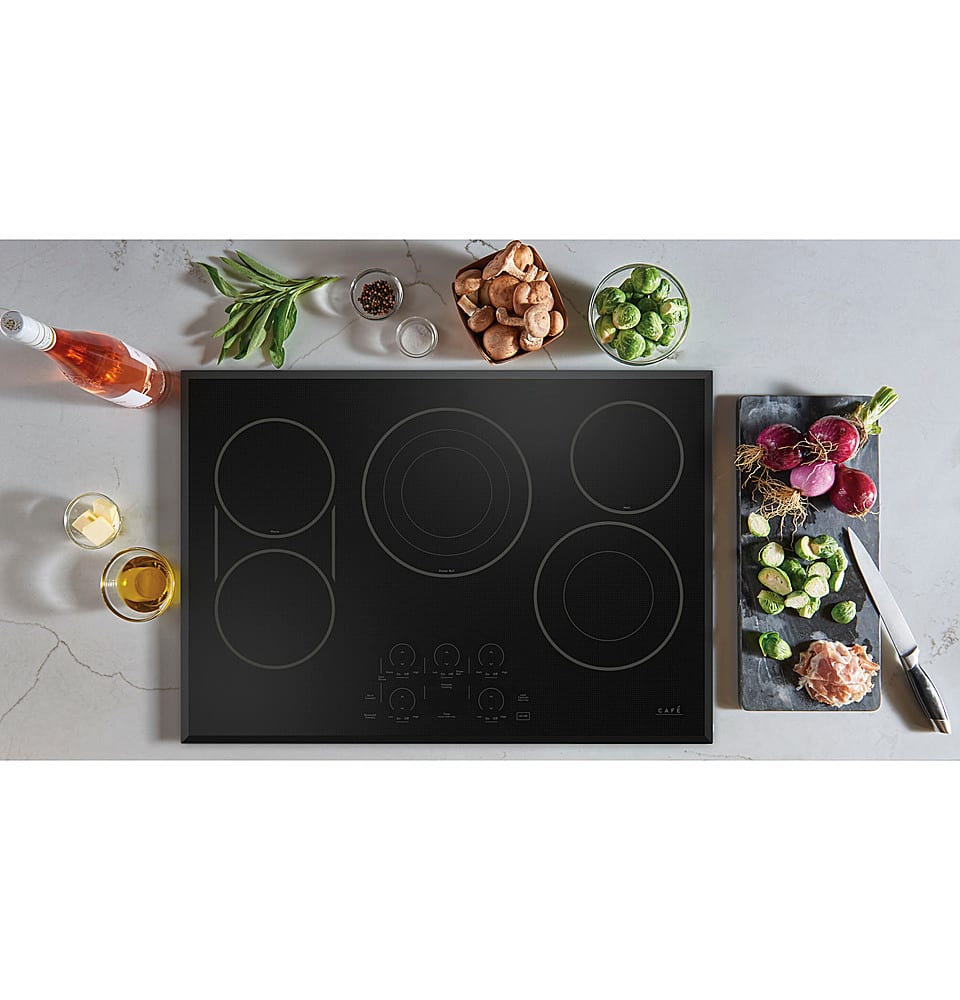 Café - 30" Electric Built In Cooktop, Customizable - Black