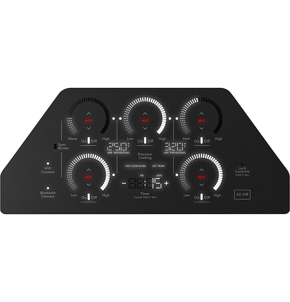 Café - ENERGY STAR 36" Built-In Touch Control Electric Induction Cooktop - Black