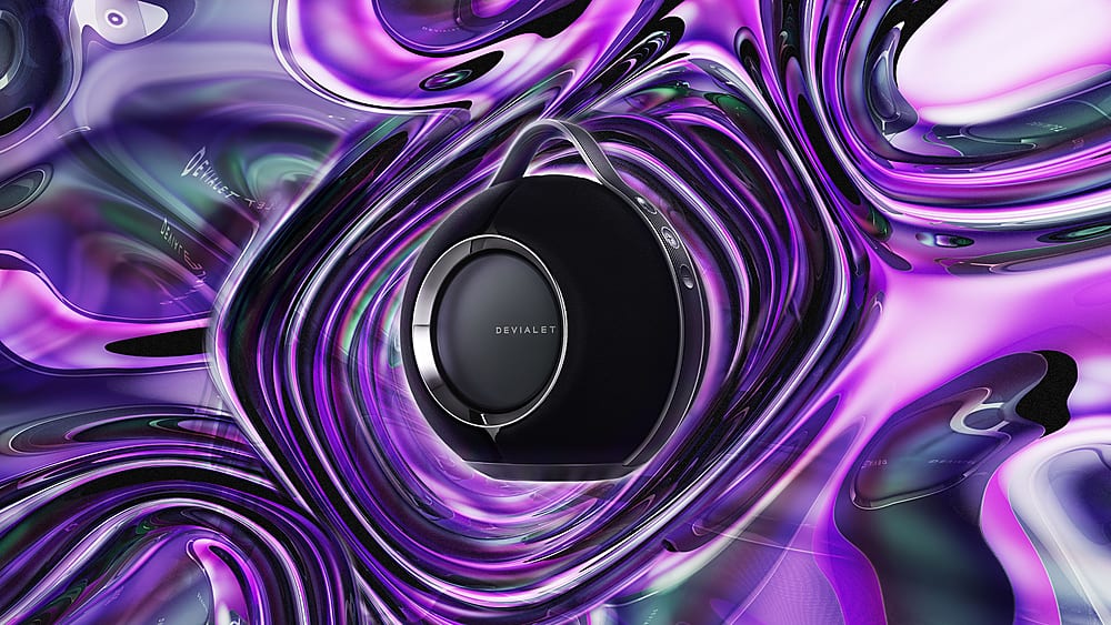 Devialet - Mania Portable Bluetooth and Wi-Fi Capability Speaker (w/Charging Dock) - Deep Black