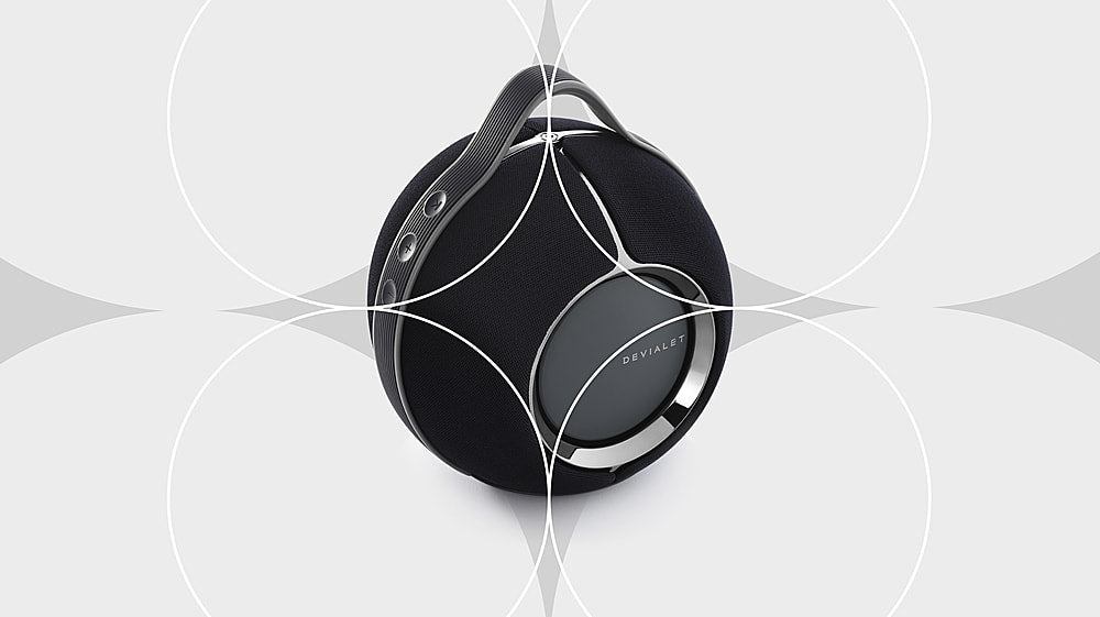 Devialet - Mania Portable Bluetooth and Wi-Fi Capability Speaker (w/Charging Dock) - Deep Black