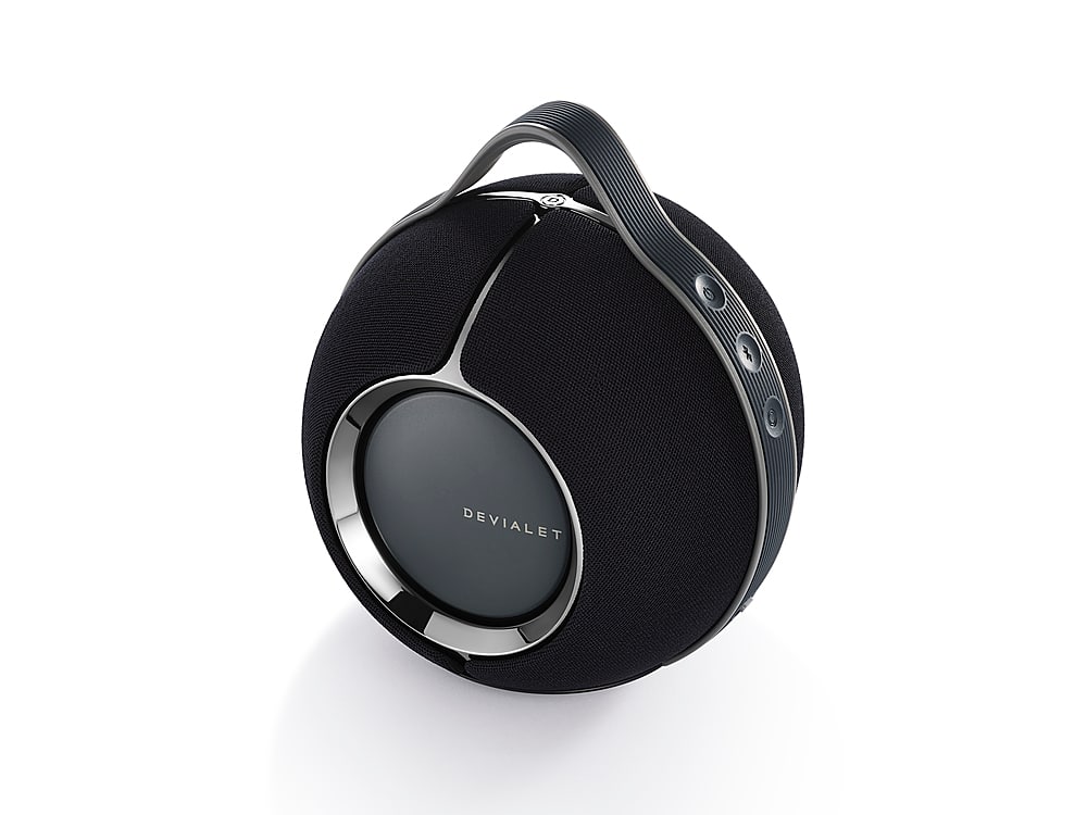 Devialet - Mania Portable Bluetooth and Wi-Fi Capability Speaker (w/Charging Dock) - Deep Black