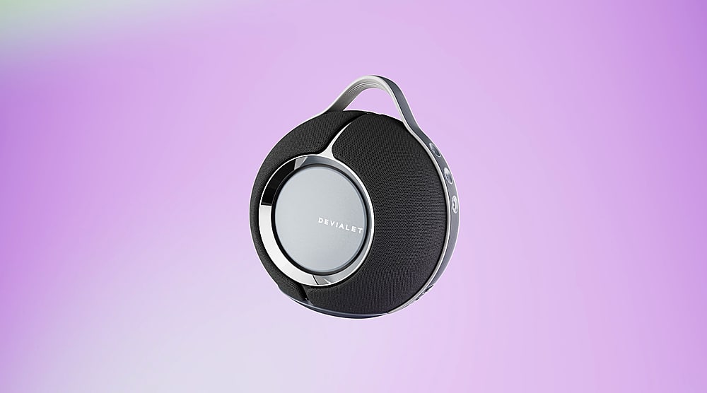Devialet - Mania Portable Bluetooth and Wi-Fi Capability Speaker (w/Charging Dock) - Deep Black