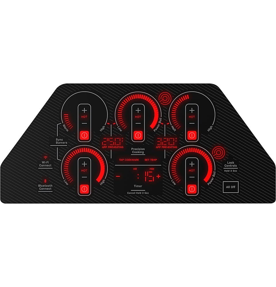 GE Profile - 36" Electric Built In Cooktop - Black
