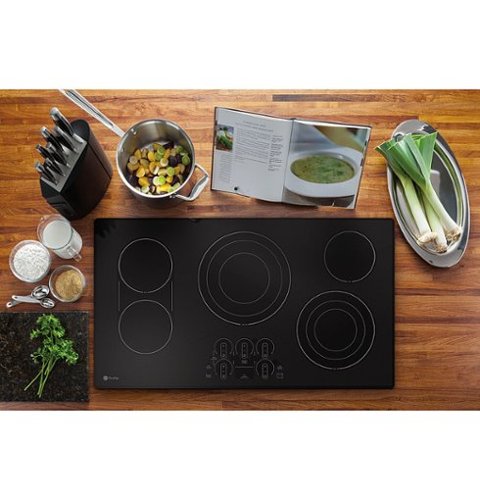 GE Profile - 36" Electric Built In Cooktop - Black