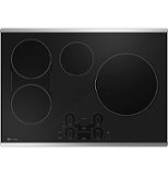 GE Profile - ENERGY STAR 30" Built-In Touch Control Electric Induction Cooktop - Stainless Steel on Black