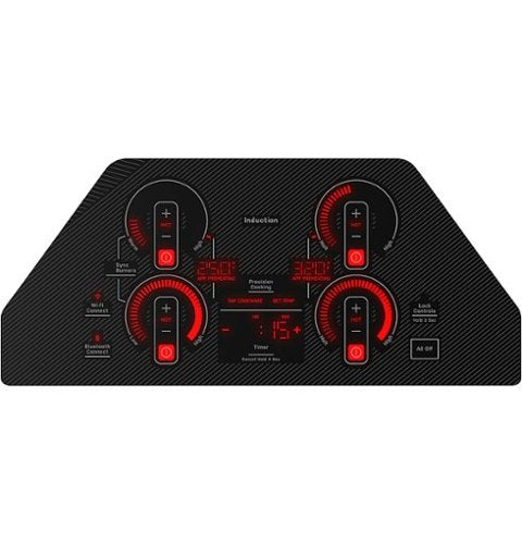 GE Profile - ENERGY STAR 30" Built-In Touch Control Electric Induction Cooktop - Stainless Steel on Black