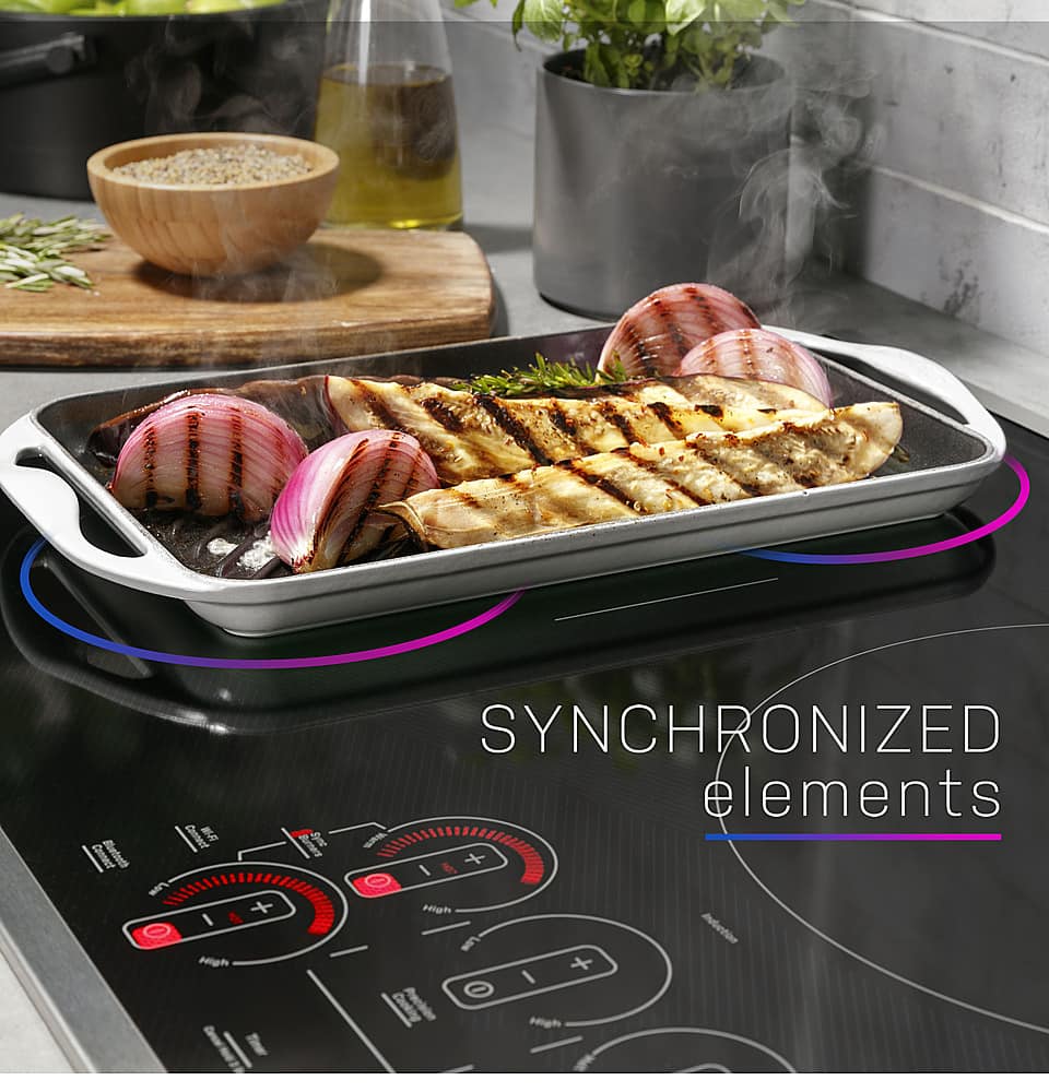 GE Profile - ENERGY STAR 30" Built-In Touch Control Electric Induction Cooktop - Stainless Steel on Black