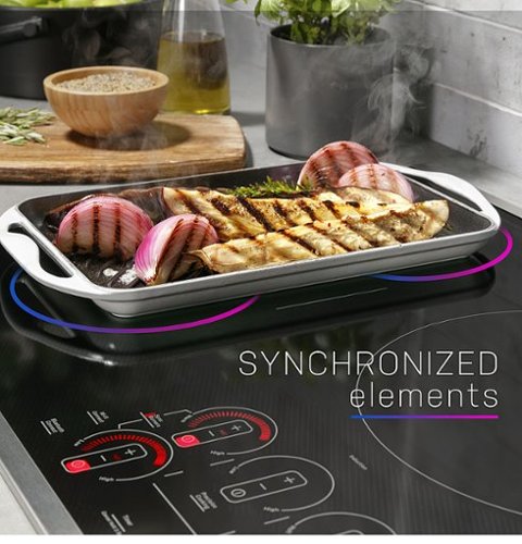 GE Profile - ENERGY STAR 30" Built-In Touch Control Electric Induction Cooktop - Stainless Steel on Black