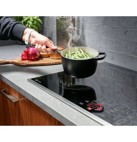 GE Profile - ENERGY STAR 30" Built-In Touch Control Electric Induction Cooktop - Stainless Steel on Black