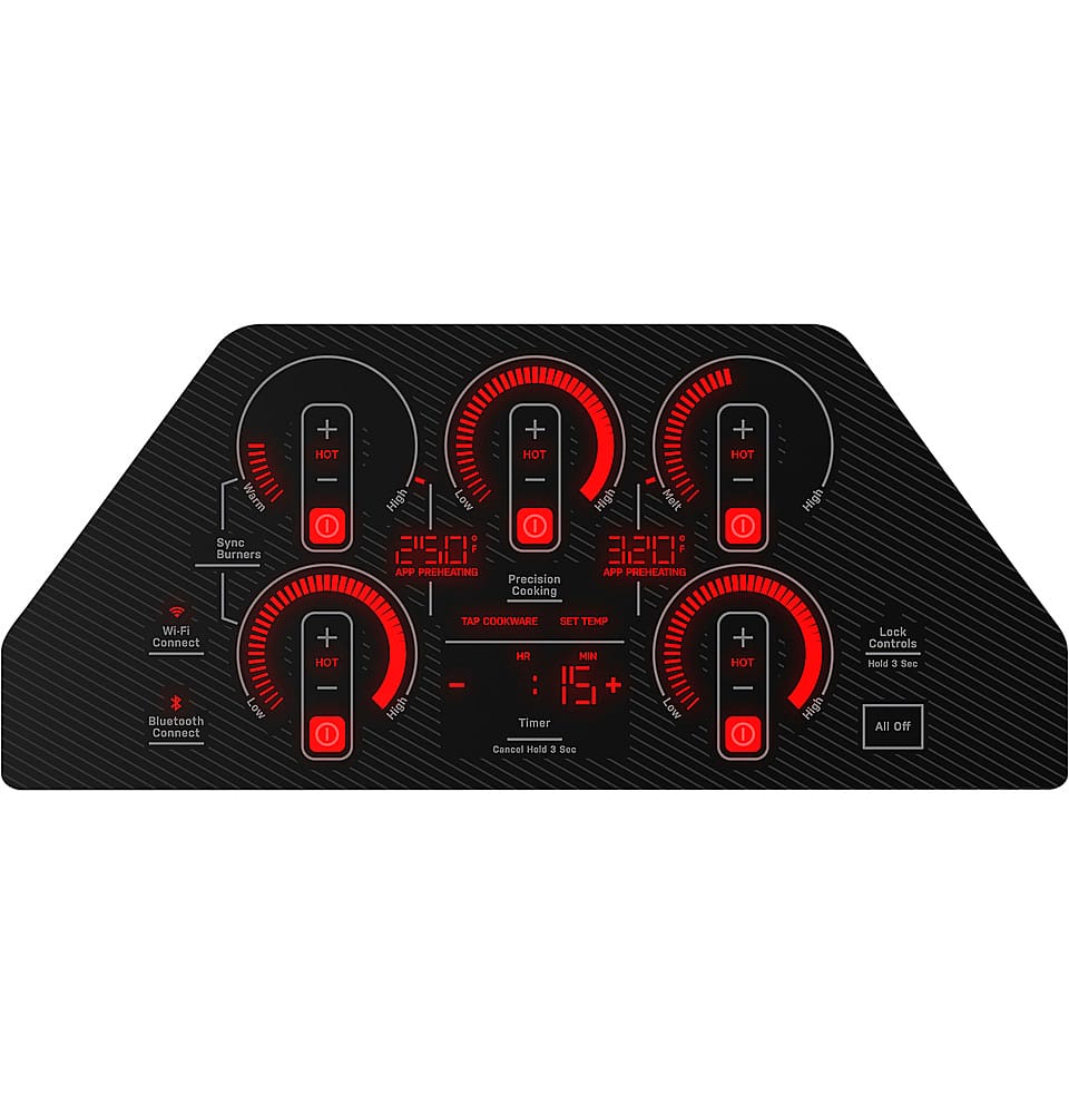 GE Profile - ENERGY STAR 36" Built-In Touch Control Electric Induction Cooktop - Black