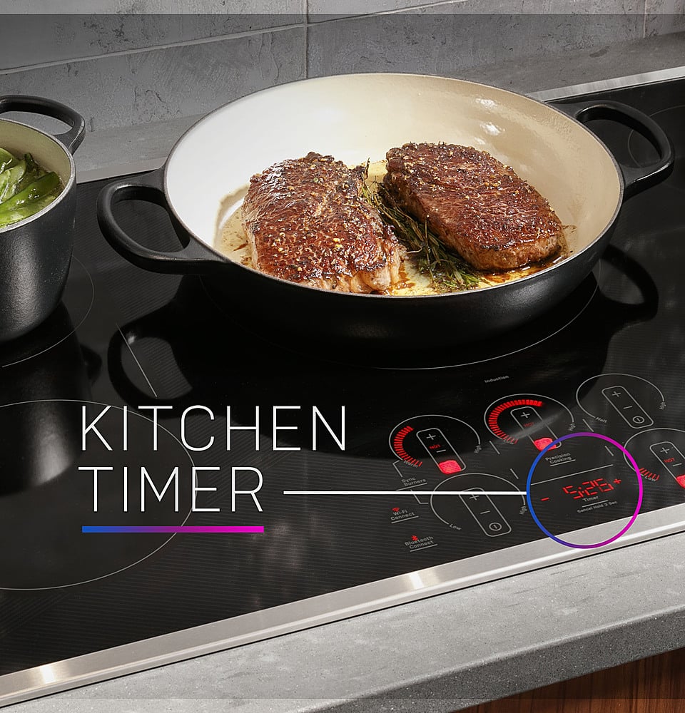 GE Profile - ENERGY STAR 36" Built-In Touch Control Electric Induction Cooktop - Black