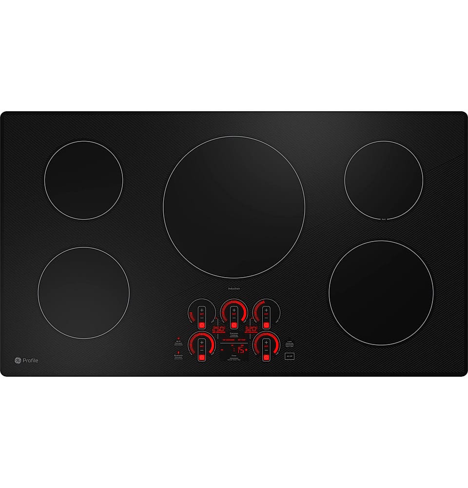 GE Profile - ENERGY STAR 36" Built-In Electric Induction Cooktop - Black