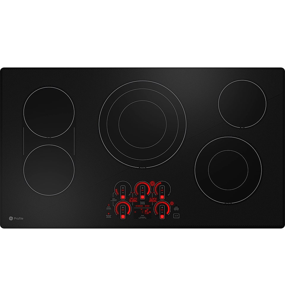 GE Profile - 36" Electric Built In Cooktop - Black