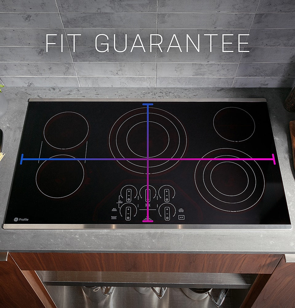 GE Profile - 36" Electric Built In Cooktop - Black