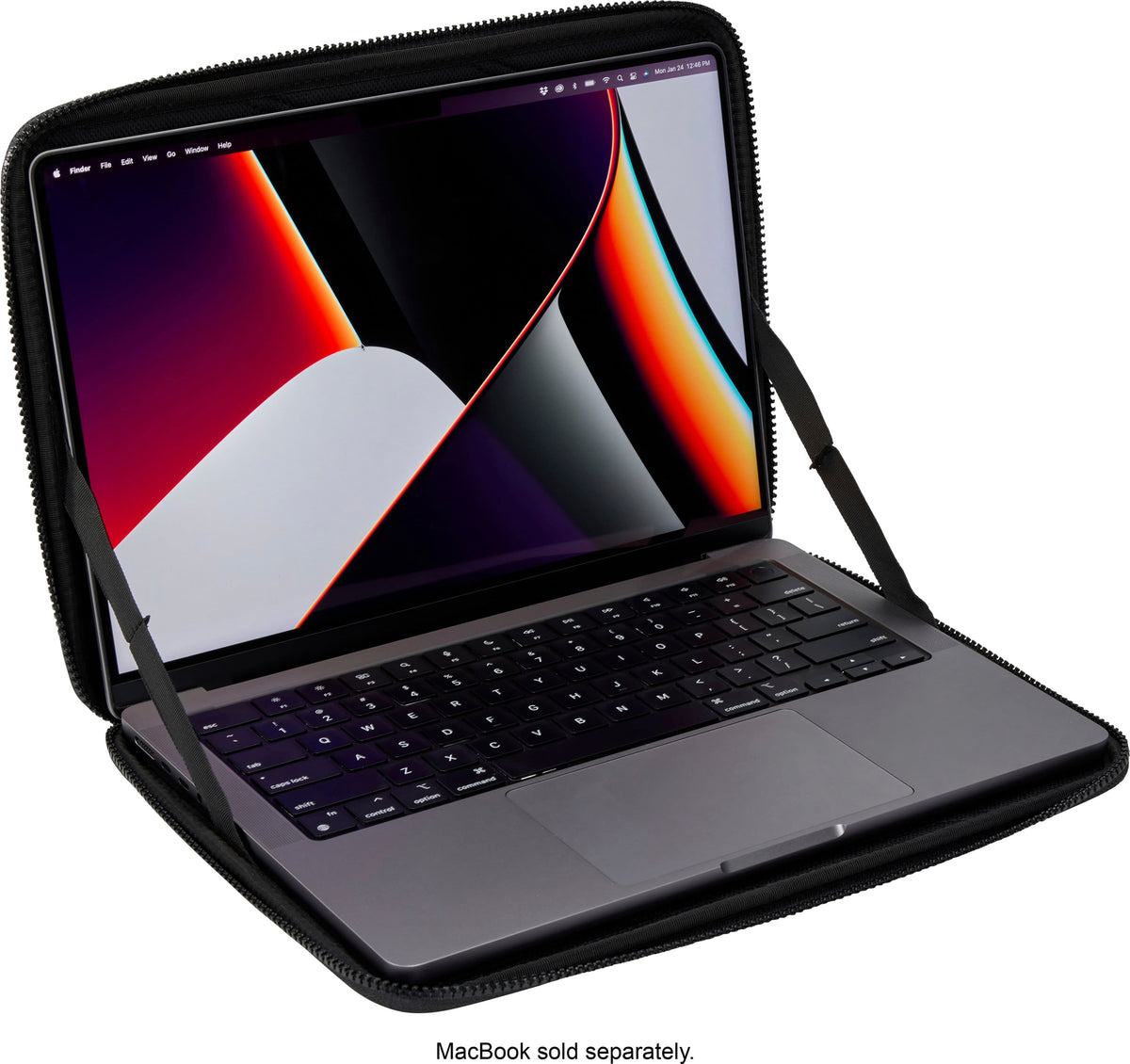 Thule - Gauntlet Laptop Sleeve Laptop Case for 14” Apple MacBook Pro, 13” Apple MacBook Pro, Air, PCs, Laptops & Chromebooks - Black