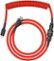 Glorious - Coiled USB-C Artisan Braided Keyboard Cable for Mechanical Gaming Keyboards - Crimson Red
