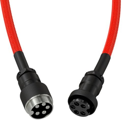 Glorious - Coiled USB-C Artisan Braided Keyboard Cable for Mechanical Gaming Keyboards - Crimson Red