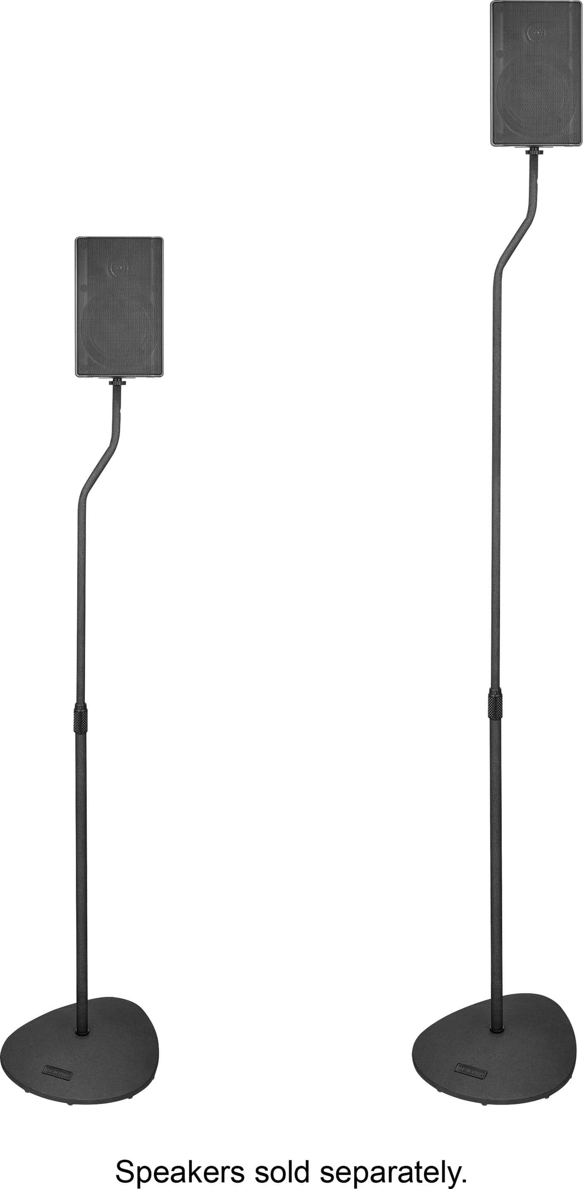 Insignia™ - 28 – 38" Adjustable Height Speaker Stands for Satellite Speakers - Black
