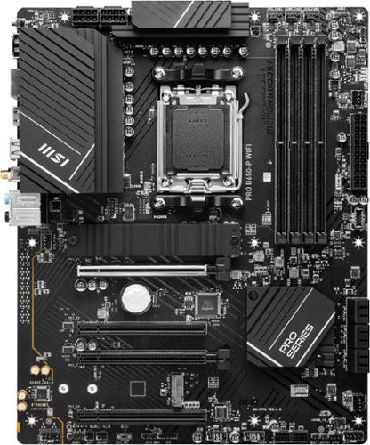 MSI - PRO B650-P WIFI (Socket AM5) AMD B650 ATX DDR5 Wi-Fi 6E Motherboard - Black
