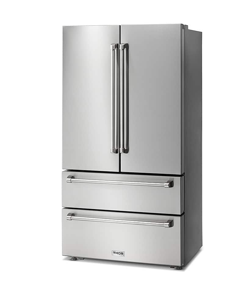 Thor Kitchen - 36 in. Wide 22.5 Cu. Ft. Professional French Door Counter Depth Refrigerator with Ice Maker - Stainless Steel