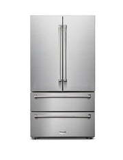 Thor Kitchen - 36 in. Wide 22.5 Cu. Ft. Professional French Door Counter Depth Refrigerator with Ice Maker - Stainless Steel