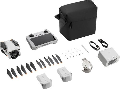 DJI - Geek Squad Certified Refurbished Mini 3 Fly More Combo Drone with Remote Controller with a Screen - Gray