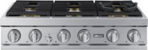 Dacor - 36 in. Wide 6 Burner Built-In Gas Rangetop - Silver Stainless Steel