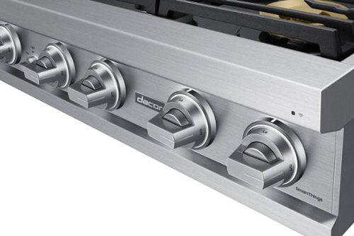 Dacor - 36 in. Wide 6 Burner Built-In Gas Rangetop - Silver Stainless Steel