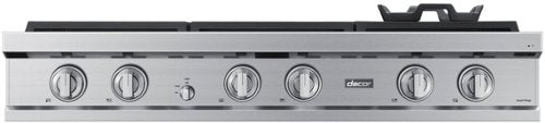 Dacor - 48 in. Wide 6 Burner Built-In Gas Rangetop - Silver Stainless Steel
