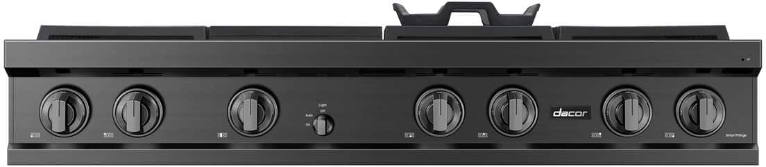 Dacor - 48 in. Wide 6 Burner Built-In Gas Rangetop withGriddle - Graphite Steel