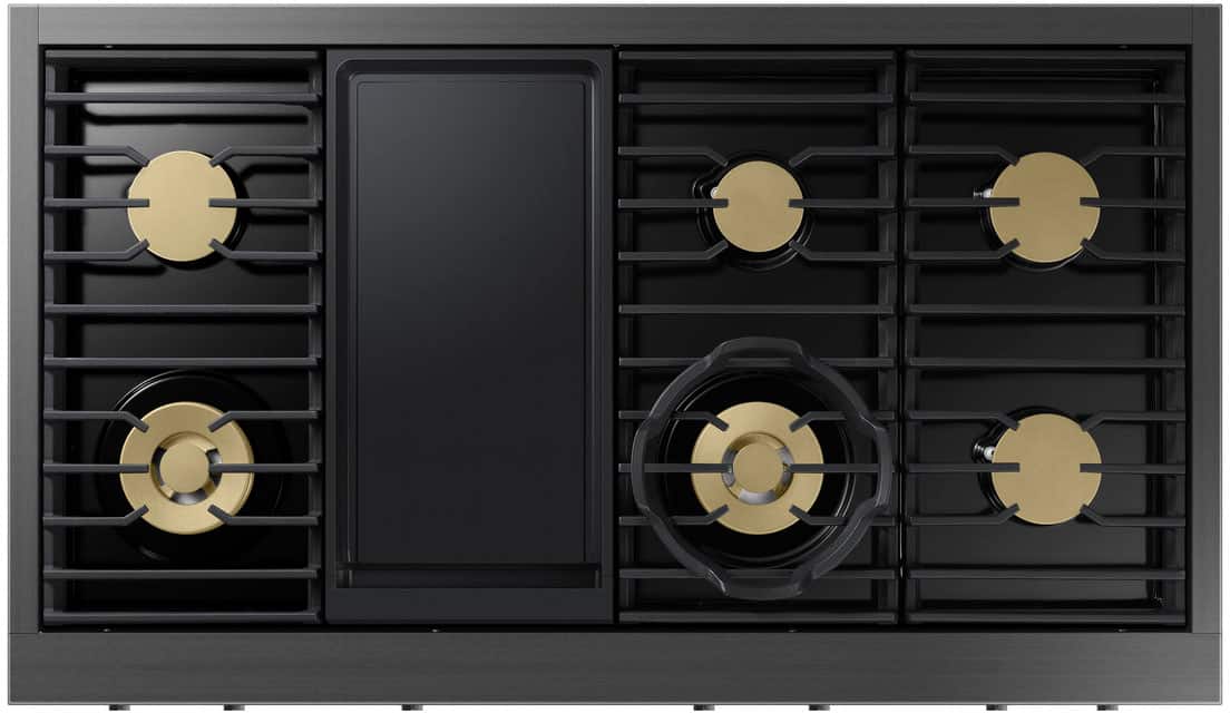 Dacor - 48 in. Wide 6 Burner Built-In Gas Rangetop withGriddle - Graphite Steel