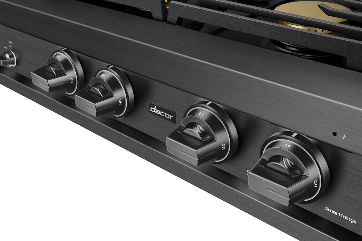 Dacor - 48 in. Wide 6 Burner Built-In Gas Rangetop withGriddle - Graphite Steel